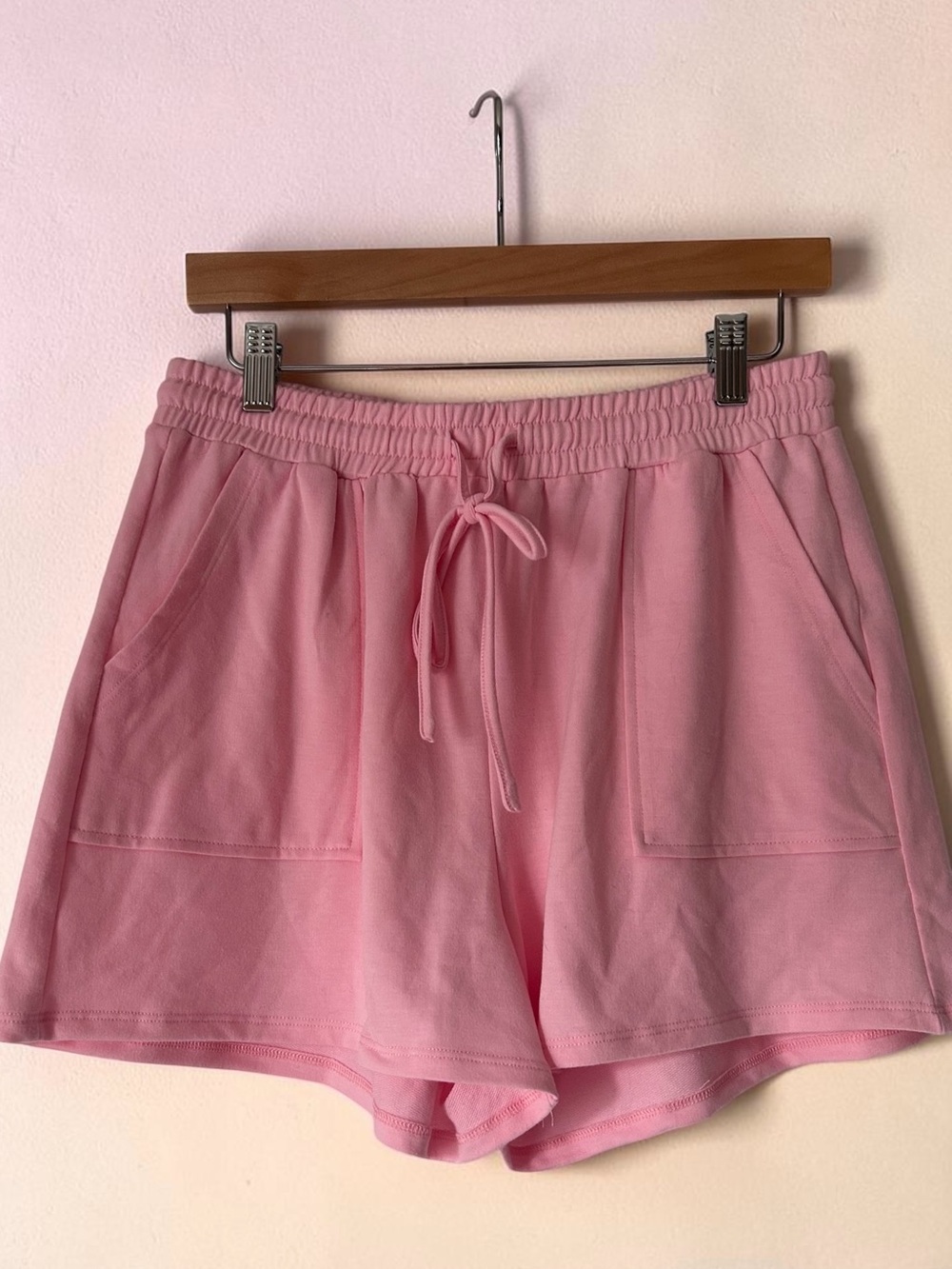 Women's Pink Drawstring Lounge Shorts